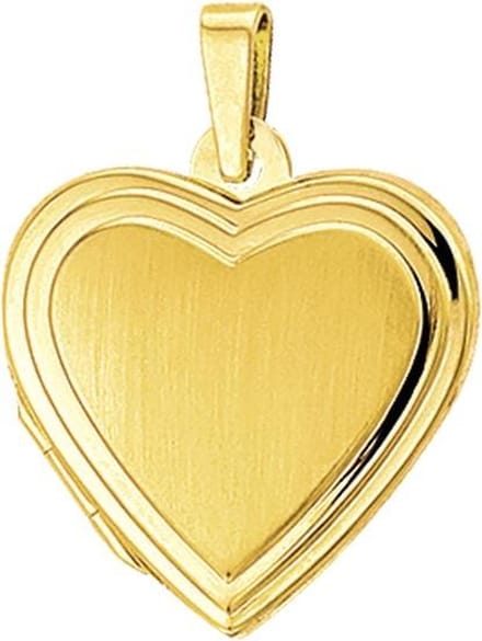 The Jewelry Collection Medaillon Hart - Geelgoud (14 Krt.)