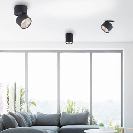 LED plafondlamp PURE Nola, 1-lamp, zwart