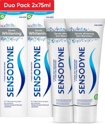 Sensodyne - Gentle Whitening - Tandpasta - Duo Pack - 2 x 75 ml