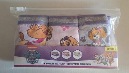 Paw Patrol Skye Hipster Maat 122-128 3 stuks (paarse rand)
