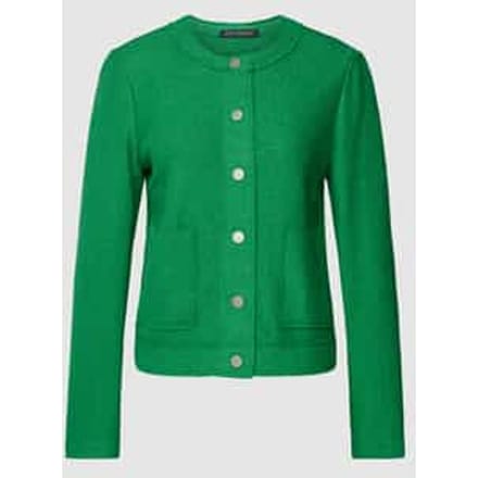 Blazer van een mix van viscose en wol in effen design
