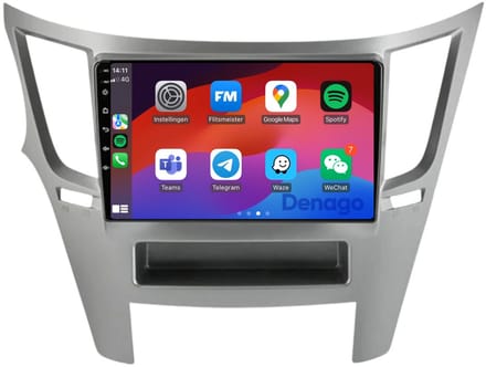 CarPlay autoradio geschikt voor Subaru Outback | 2010 t/m 2014 | Android 13 | Draadloos Apple CarPlay & Android Auto | 2GB + 32GB | QuadCore processor | Denago DNG-A199 | 2025 model | 2010 2011 2012 2013 2014 | Bluetooth & Wifi