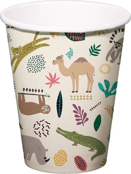 Folat BV - Cardboard Cups Wild Animals 6pcs.