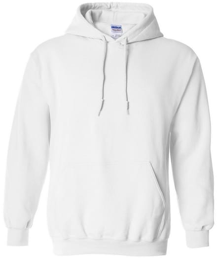 Gildan Zware Blend Volwassen Unisex Hooded Sweatshirt / Hoodie (Wit)