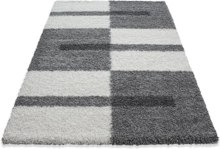 Extra hoogpolig en modern vloerkleed Gala - lichtgrijs - 160x230 cm