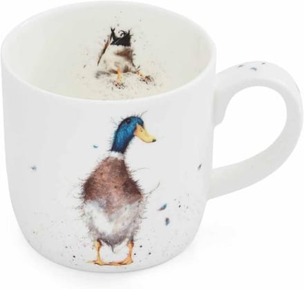 Fijne Bone China Mok met Gedetailleerde Dierenillustratie - 330 ml