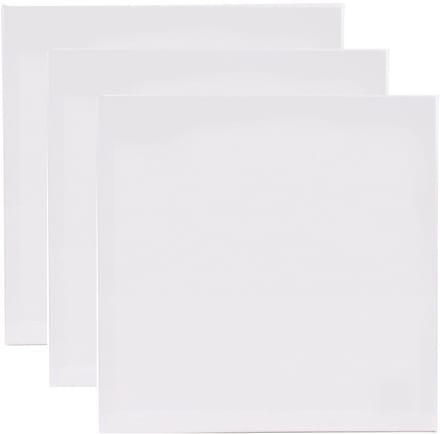 Benson Schildersdoek - 3x - 40 x 40 cm - blanco canvas - katoen - 280 grams