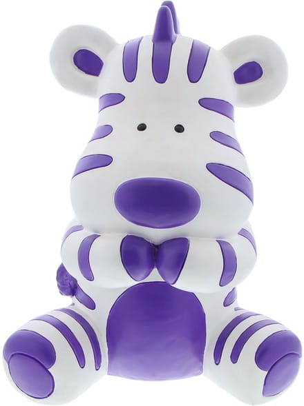 Spaarpot Zebra Punda paars-wit
