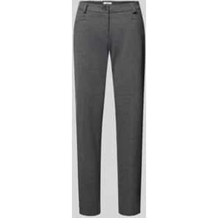 Broek met elastische band en persplooien, model 'MARON'