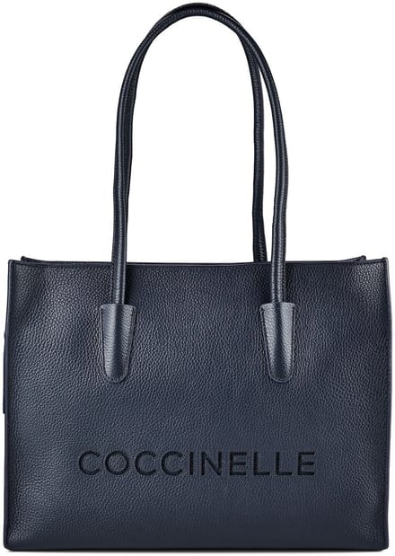 COCCINELLE Leren handtas Myrtha26 Handbag Grained Leather Midnight Blue donkerblauw