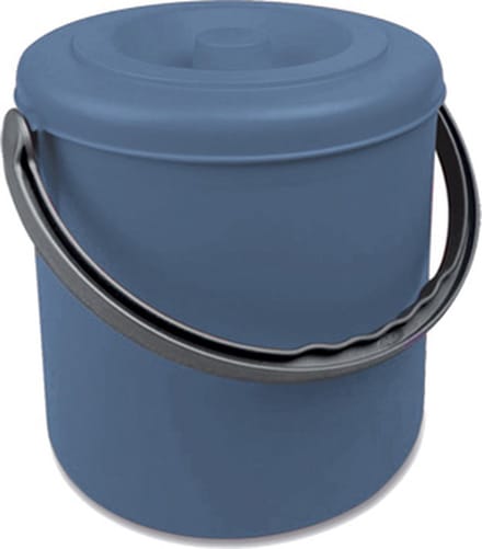 Afvalbakje - 'Eureka' - afvalscheiding - 25 liter - deksel - afsluitbaar - blauw - hengsel