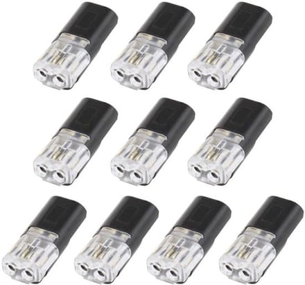 Allecto - Draadconnector - 10Pcs Dual Wire Terminal Block - 2 Pin