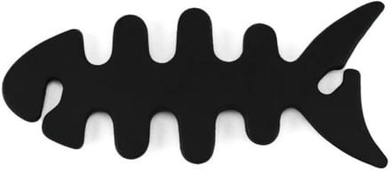 Hurtel Serie - Kabel Organizer in Visvorm - Zwart - Plastic