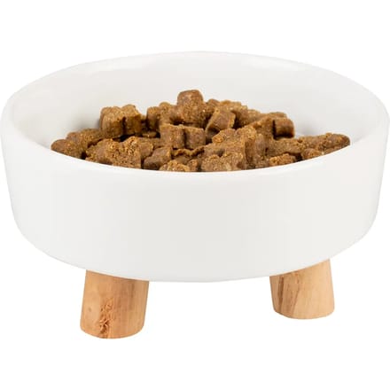 Duvoplus - Drinkbak - Hond - Eetkom Stone Up Timber 200ml - 11,5x11,5x6cm Wit - 1st