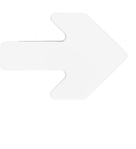 Pijl - Wit 130 x 190 mm Anti-slip-vloersticker