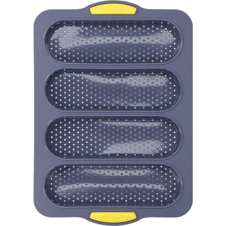 Baguette Vorm 4 Groeven Siliconen Zacht Glad Oppervlak Broodvorm Bakvorm Keukengereedschap Lichtgrijs L lichtgrijze kleur