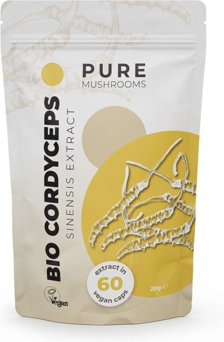 Pure Mushrooms Cordyceps Sinensis Capsules Biologisch Paddenstoelen Extract Bio 60 caps
