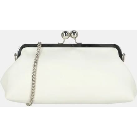 Bulaggi frame baguette clutch white