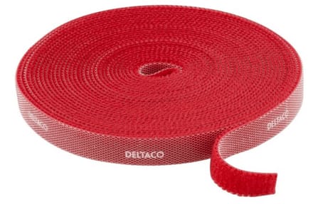 DSIT Klittenband 5 meter - 9 mm breed - rood