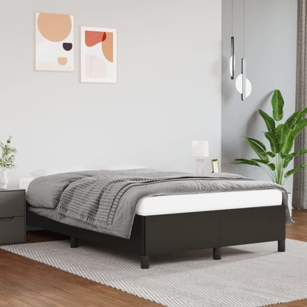 vidaXL - Bedframe - zonder - matras - 120x200 - cm - kunstleer - zwart