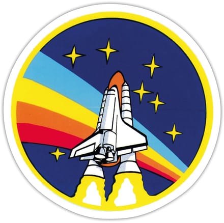 NASA STS 27 Insigne Sticker maat S (10 x 10 cm)