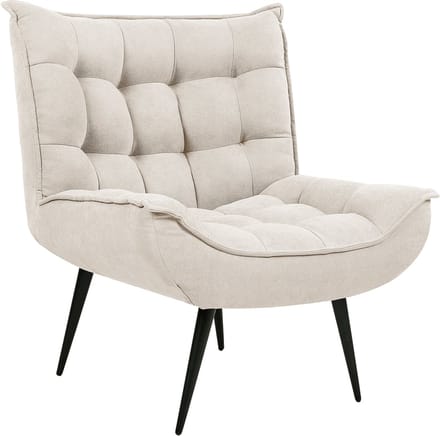 ALVESTA - Fauteuil - Lichtbeige - Polyester