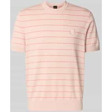 regular fit T-shirt van mix van katoen en kasjmier model 'KANACHO'