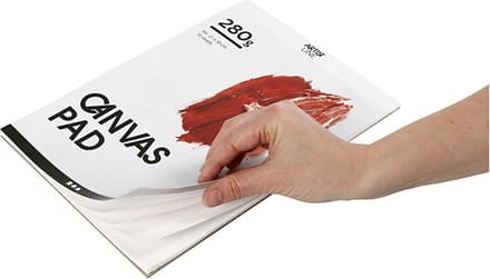 Canvas blok, A4, vel 210x297 mm, 280 gr, wit, 10 vel/ 1 stuk