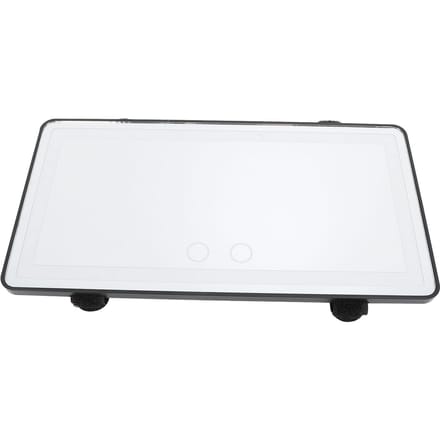 Auto Zonneklep Make-up Spiegel Oplaadbaar 3 Lichtmodi Touch Control Achteruitkijk Zonwering white