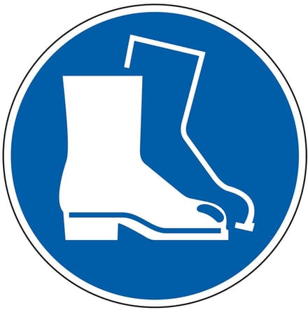 Veiligheidsschoenen verplicht sticker - ISO 7010 - M008 300 mm