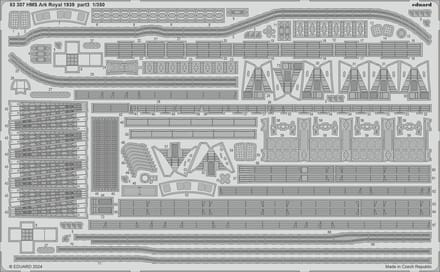 Eduard Modelbouwdecoratie - 53307 Photo-Etch Accessoires voor HMS Ark Royal 1939 part 3 - Photo-etch