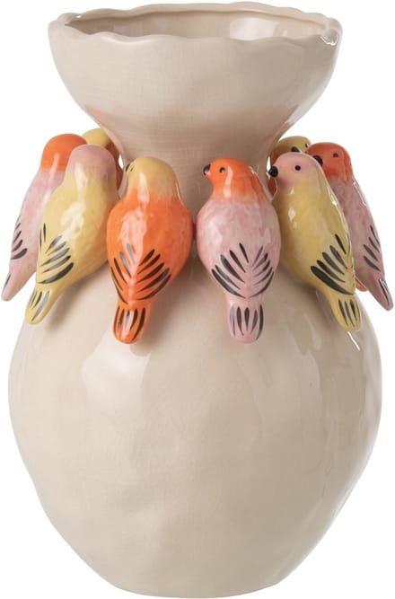 J-Line vaas Vogel - keramiek - mix - large