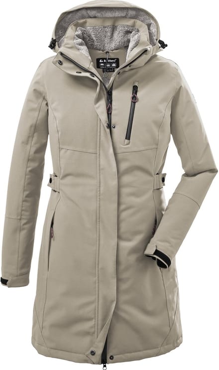 Killtec KOW 165 Women Parka - Winterjas - Dames - Light Taupe - Maat 40