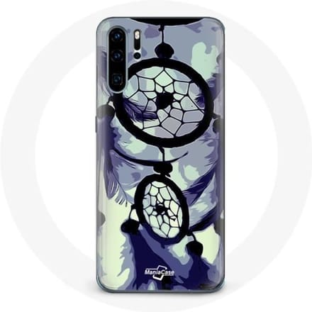 Coque pour Huawei P30 Attrape Rêve violet gris et Noir
