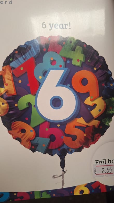 Folieballon Cijfers - 7 jaar - 45 cm - Helium- en Luchtvulling