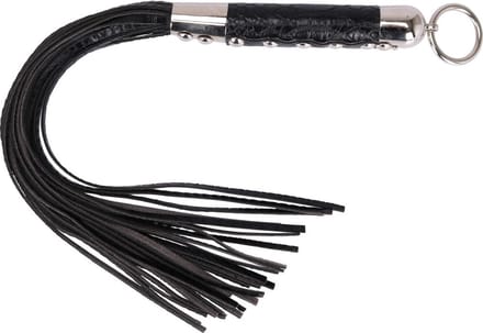 Fixxx - Zweep - Flogger - PU Leer - Slangenleer Print - Zwart