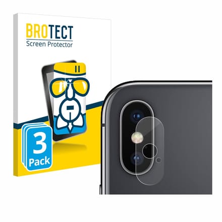 Screenprotector 3 Stuks voor Apple iPhone X / Xs (Camera aan de achterkant) Beschermglas transparant