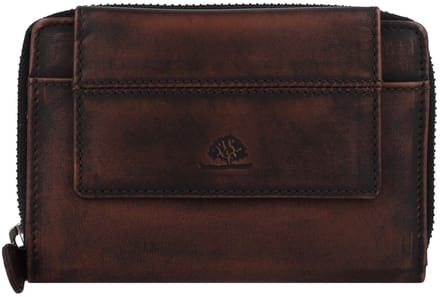GREENBURRY portemonnee Destressed RV-Wallet RFID Teak Brown donkerbruin