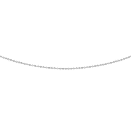YO&NO - Ketting - Witgoud - Anker plat -  0,8 mm - 41 - 43 - 45 cm - 585 goud