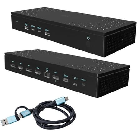 I-Tec - docking station - USB-C / USB4 / Thunderbolt 3 / Thunderbolt 4 - 3 x HDMI 2 x DP - 1GbE