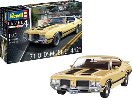 Revell Modelbouwpakket Auto - 67695 1971 Oldsmobile 442 Coupe - Model Set Plastic - 1:25 - Modelbouw