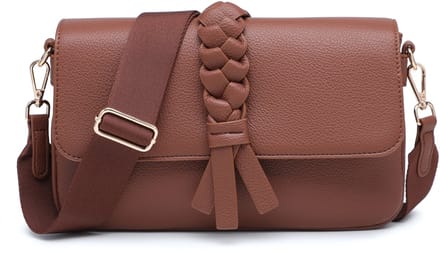 Kassandra & Co - trendy crossbodytas - clutch - bruin