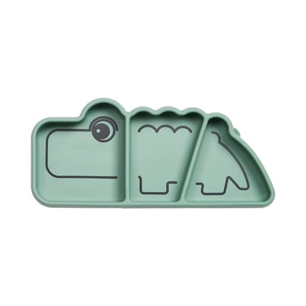 Done by Deer silicone Stick&Stay snack bord Croco groen