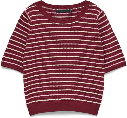 Vero Moda Trui Vmmonica 2/4 O-neck Pullover Boo 10346810 Biking Red/birch Dames Maat - XS