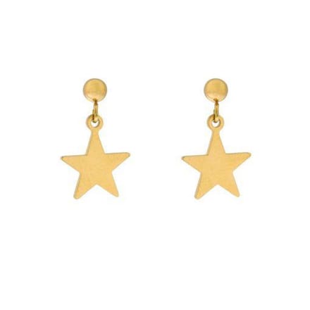 Essentialistics - Oorbellen stud/knopje met ster - Goud - Stainless steel (verkleurt niet)