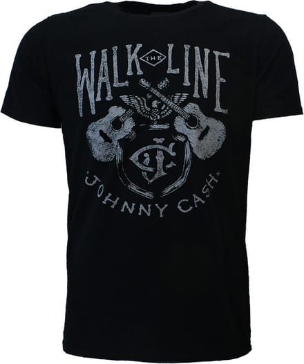 Johnny Cash Walk The Line T-Shirt - Officiële Merchandise - S