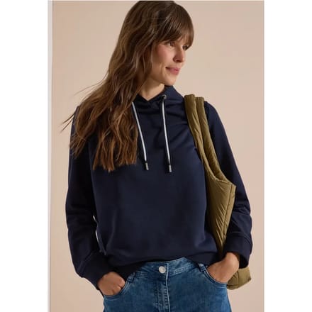 Effen sweatshirt met capuchon
