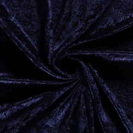 Velour de Panne Uni – Marine Blauw – Glimmend & Zacht – 165 g/m² – 147 cm Breed – Per Meter