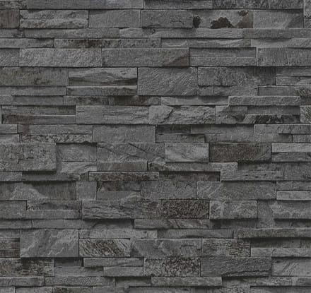 Natuursteen behang Leisteen antraciet 3D Effect 2363-40