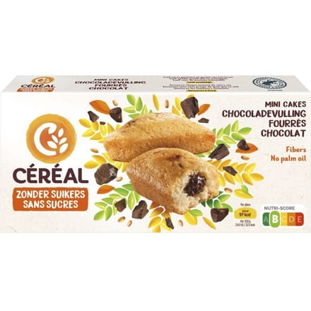 Céréal Mini Cakes Chocoladevulling - 1 x 150 gr